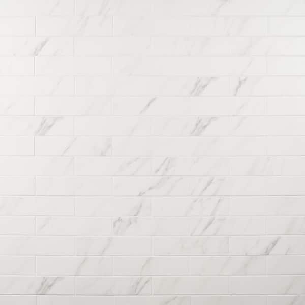 Ivy Hill Tile Santorini Statuario 2.95 in. x 11.81 in. Matte Ceramic Wall Tile (5.38 sq. ft./Case)