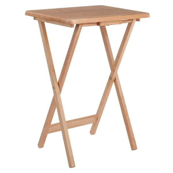 WINSOME WOOD Alex 19.06 in. Natural 2 Piece Snack Table 42290