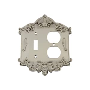 Nickel 2-Gang 1-Toggle/1-Duplex Wall Plate (1-Pack)
