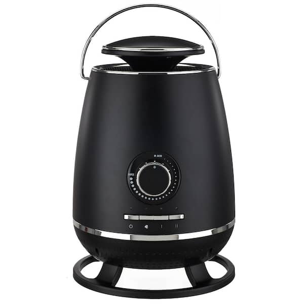 Optimus Portable 360-Degree Surround Electric Ceramic Heater with Thermostat in Black