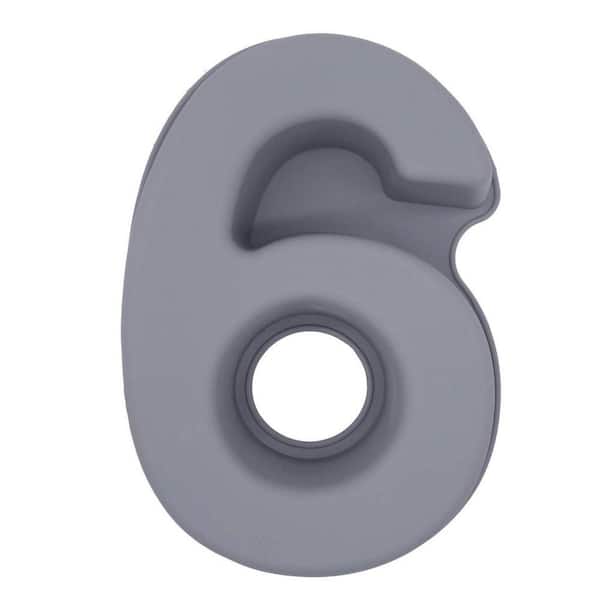 3D Large Number 6-Cup Silicone Cake Mold Nonstick Baking Pan for Birthday Anniversary Wedding Party 1 Piece