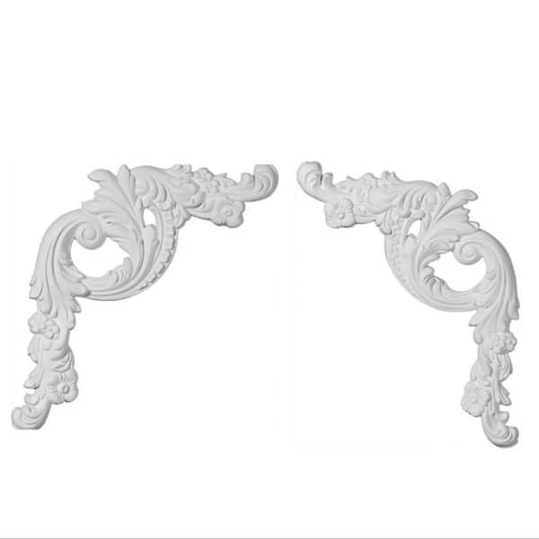 American Pro Decor 1 in. x 16 in. x 18 in. Floral Polyurethane Panel Moulding