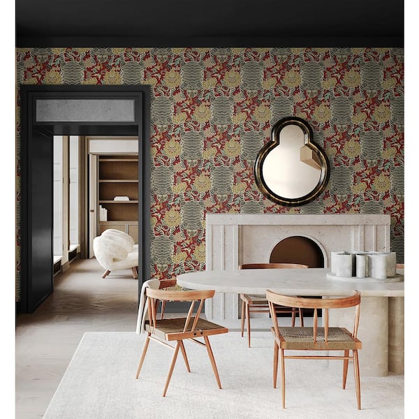 Tiger Eye Blaze Vinyl Peel and Stick Wallpaper Roll (Covers 30.75 sq. ft.)