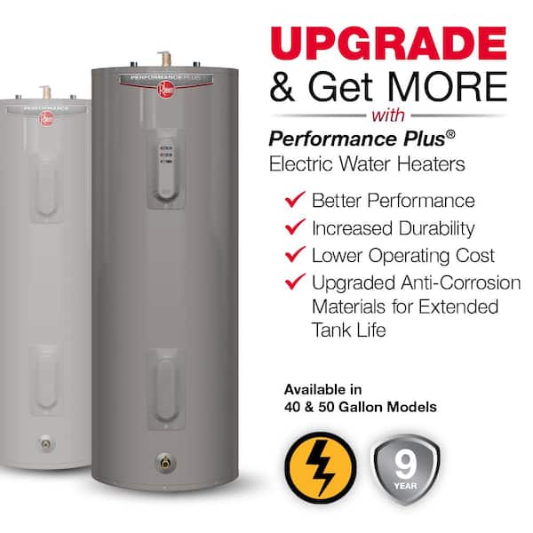 Storage Heater Rheem 50 Gallon Electric Water Heater Storage Tank