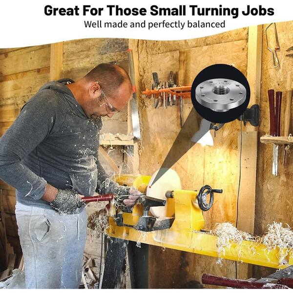 3 in. Steel Lathe Faceplate with 8 Screw Mounting Holes for 1 x