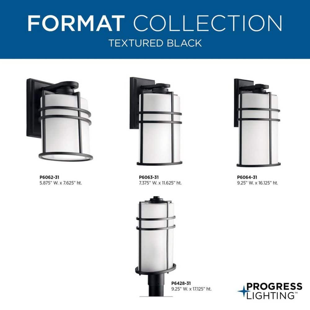 Black Aluminum and Ceramic Dimmable Wall Lantern with Etched Glass Shade