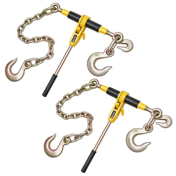 Ratchet Chain Binder, 9200 lbs. Working Load, Fits 3/8-1/2 in. Chains Heavy-Duty with Handles for Truck, Hauling, Towing
