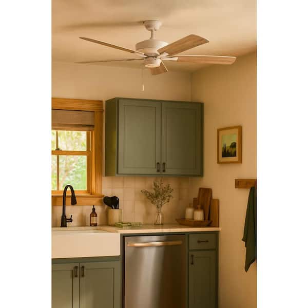 Hinkley Metro 52" 3-Speed Indoor Dual Mount Ceiling Fan, Chalk White