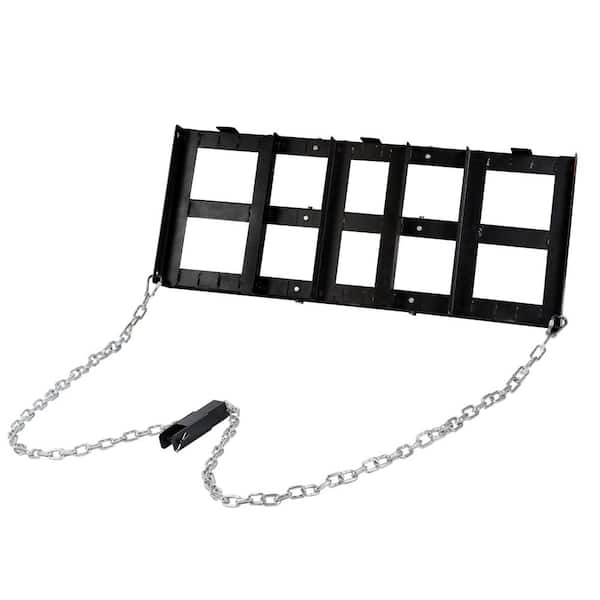 Wildaven 96 in. Reinforced Steel Pull Lawn Smoothing Landscape Power Rake