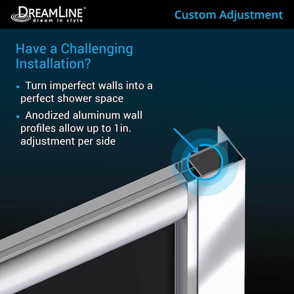 Dreamline Prime 36 In X 74 3 4 In Semi Frameless Corner Sliding Shower Enclosure In Brushed Nickel With Black Base Kit Dl 6702 04fr The Home Depot