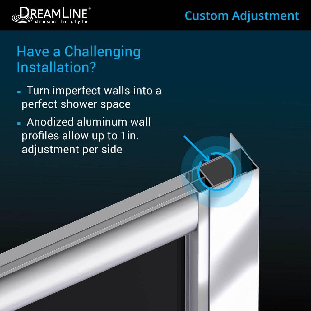 Prime 38" Matte Black and Clear Glass Round Shower Enclosure with White Base