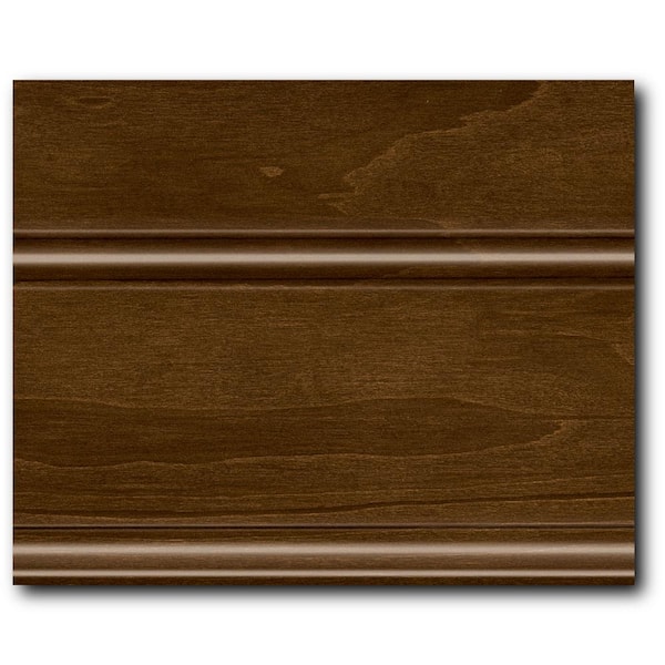 4 in. x 3 in. Finish Chip Cabinet Color Sample in Saddle Maple