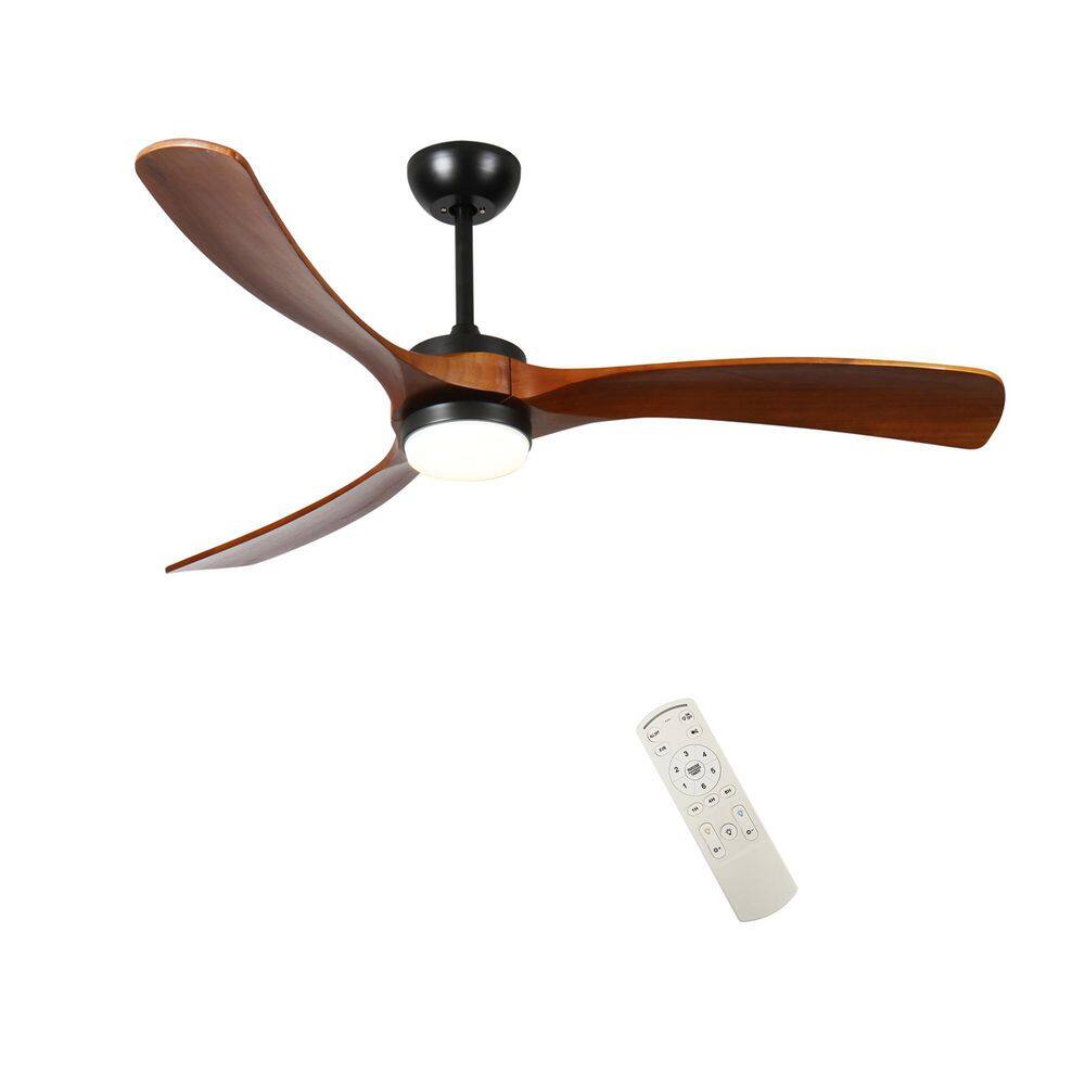 60 in. LED Ceiling Fan, Walnut Finish, Solid Wood Blades, Indoor/Outdoor, 6-Spd Remote, Adj Downrod, Downrod Mount price history on PriceWatchPro