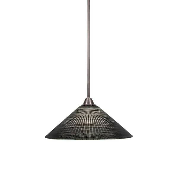 Unbranded Madison 100-Watt 1-Light Brushed Nickel Bowl Mini Pendant Light with Glass Shade