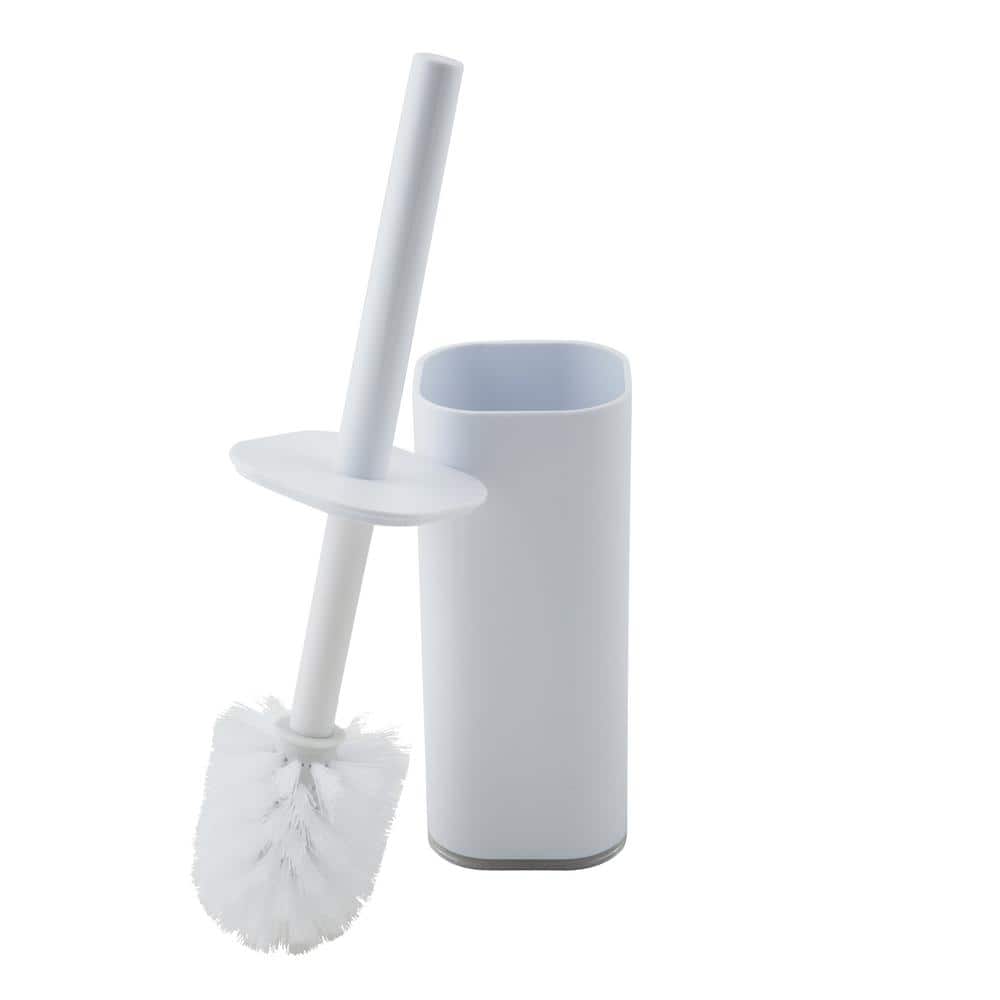 Bath Bliss Soft Toilet Brush in White 10228-White - The Home Depot