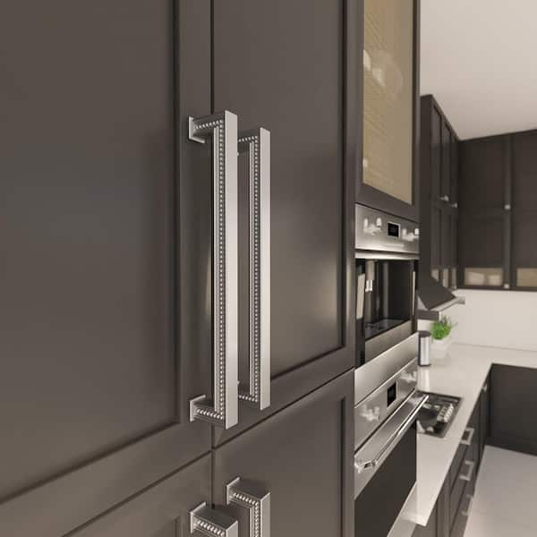 Torcello Collection 12-5/8 in. (320 mm) Classic Brushed Nickel Rectangular Cabinet Bar Pull