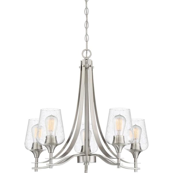 Quoizel Towne 5-Light Brushed Nickel Chandelier