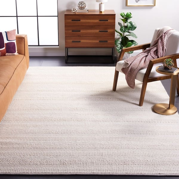 Natura 10 ft. x 14 ft. Ivory Solid Color Area Rug