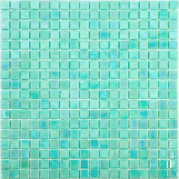 Apollo Tile Skosh Glossy Winter Green 11.6 in. x 11.6 in. Glass Mosaic Wall and Floor Tile (18.69 sq. ft./case) (20-pack)
