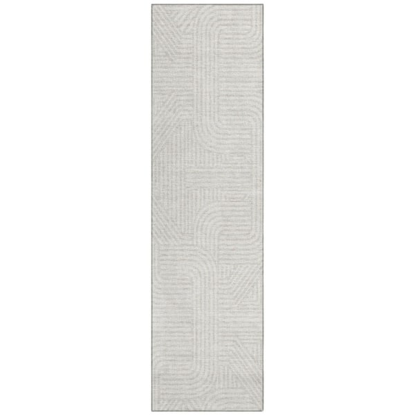 Chantille Machine Washable Indoor/Outdoor Abstract ACN917 Ivory 2 ft. 3 in. x 7 ft. 6 in. Area Rug