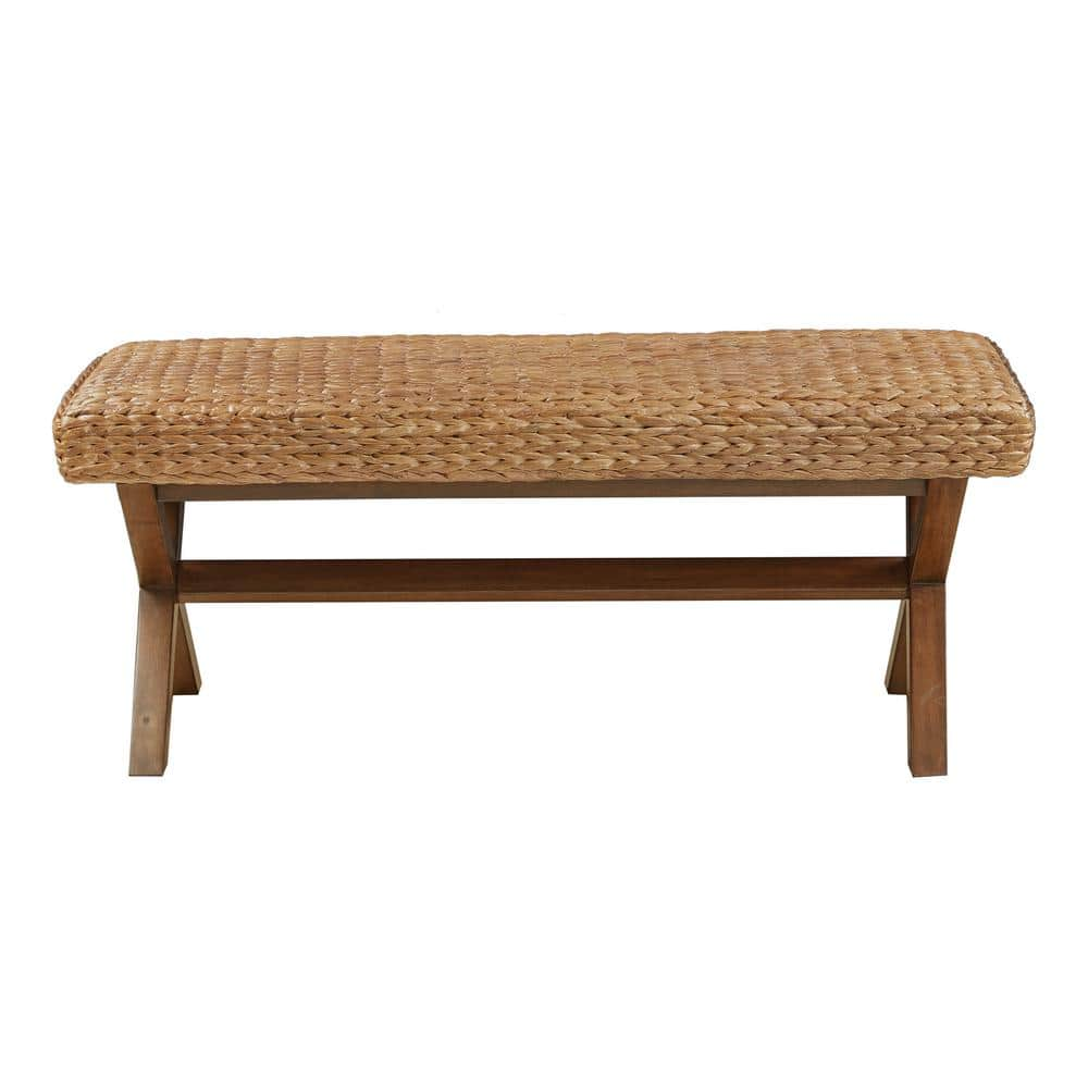 INK+IVY Seadrift Brown Dining Bench 45 in. W x 17 in. D x 18 in. H ...