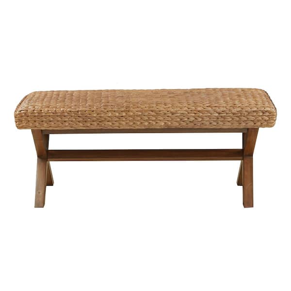 INK+IVY Seadrift Brown Dining Bench 45 in. W x 17 in. D x 18 in. H Bench