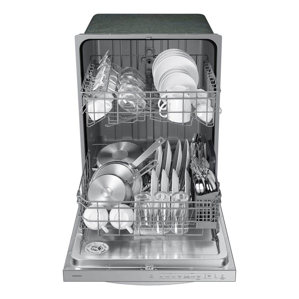 24" Stainless Steel Built-In Top Control Dishwasher with Adjustable Rack