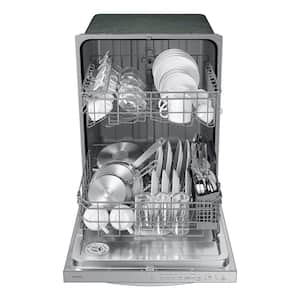 Fingerprint Resistant 53 dBA Dishwasher with Adjustable Rack in Stainless Steel. 24" standard built-in dishwasher