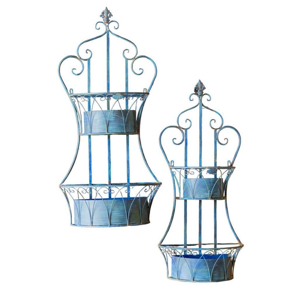 Zaer Ltd. International Copenhagen Large Antique Blue Metal Wall