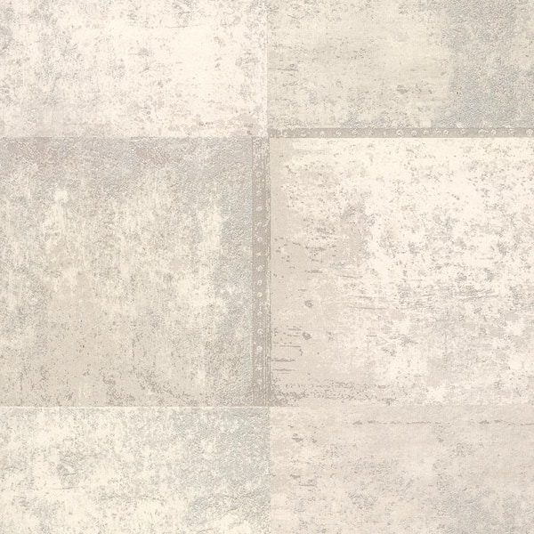 Brewster Geometrics Ivory Wallpaper Sample
