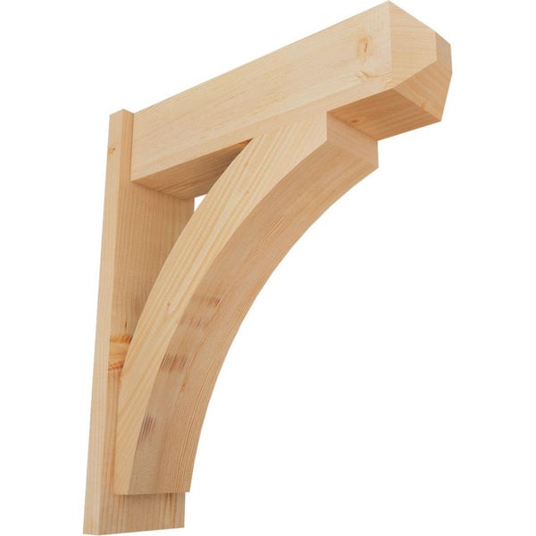 Ekena Millwork 8 in. x 30 in. x 26 in. Thorton Craftsman Smooth Douglas Fir Outlooker