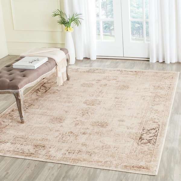 Vintage Stone 9 ft. x 12 ft. Distressed Border Area Rug
