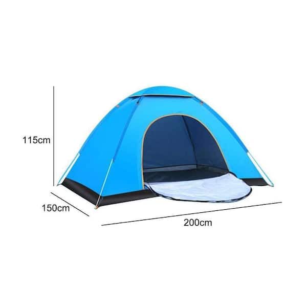 Portable Folding Outdoor Oxford Fabric Floor and Nylon Sides Tent -Orange