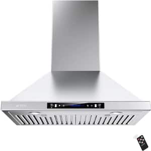 36 in. 900 CFM Ducted Wall Mount Range Hood in Stainless Steel with LED Light
