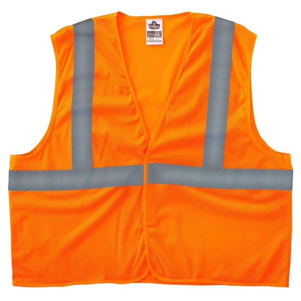 Ergodyne GLoWEAR Class 2 L/XL Orange Hi-Vis Type R Super Econo Mesh Vest
