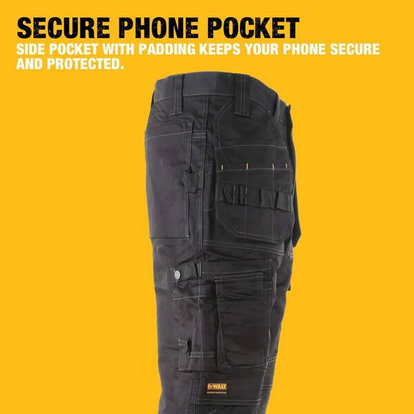 DEWALT ProTradesman Men's 32 in. W x 33 in. L Black Polyester