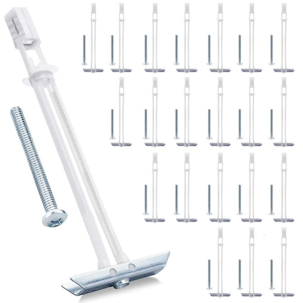 Heavy Duty Stainless Steel Drywall Anchors Kit with Bolts for 1/4 in. 20 Fastener Size for TV Mounting, White (22-Pack) price history on PriceWatchPro