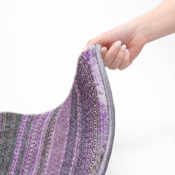 Dream Shag Premium Machine Washable Abstract ADS527 Purple 10 ft. x 14 ft. Area Rug