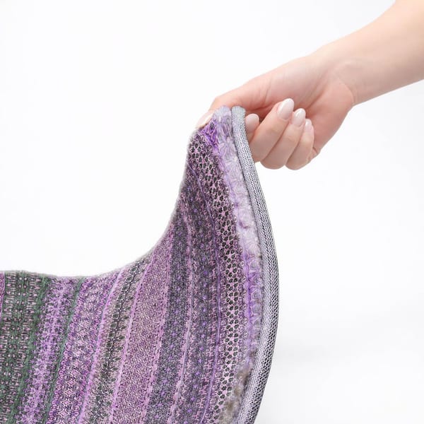 Dream Shag Premium Machine Washable Abstract ADS527 Purple 9 ft. x 12 ft. Area Rug