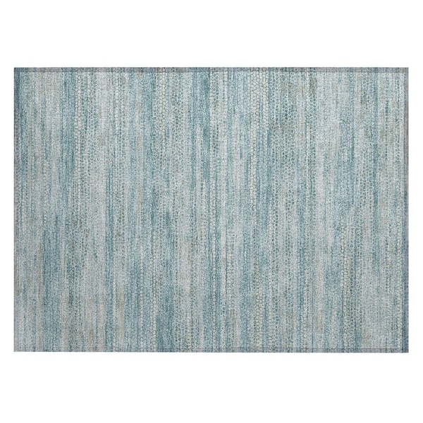 Chantille Machine Washable Indoor/Outdoor Abstract ACN3115 Teal 3 ft. x 4 ft. Area Rug