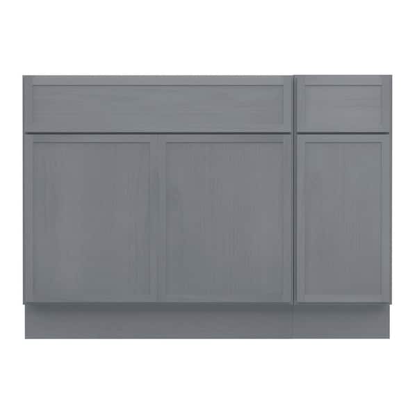 42 in. W x 21 in. D x 32.5 in. H Bath Vanity Cabinet without Top in Smoky Gray