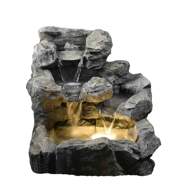 Unbranded Rock Creek Cascading Outdoor/Indoor Fountain with Illumination