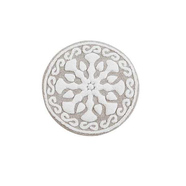 ilemong 25 in. Taupe Cotton Tufted Bathroom Rug, Quick Dry, Shower Room Decor, Carpet Floor Mats