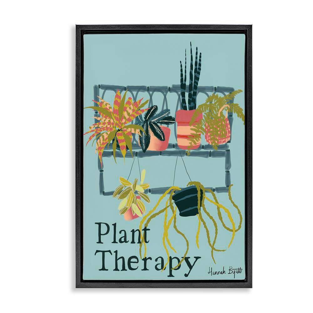 Plant Therapy Shelf by Hannah Byatt Black Floater Frame Nature Graphic Art Print 31 in. x 21 in. price history on PriceWatchPro
