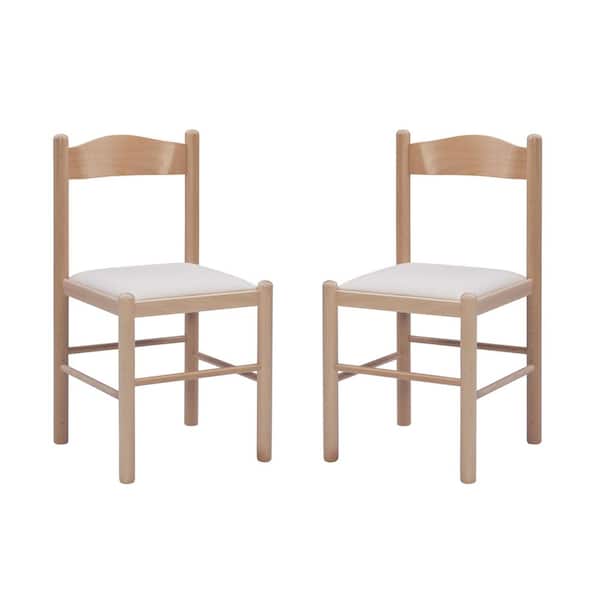 Linon Home Decor Stuhr Natural Side Chair Polyester Fabric (2-Pack)
