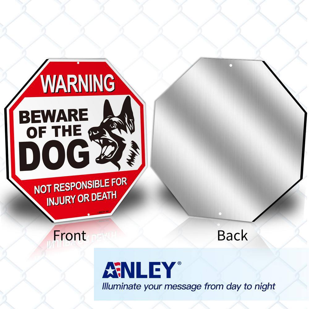 Beware of the Dog, No Responsible for Injury or Death Aluminum Warning Dog Sign