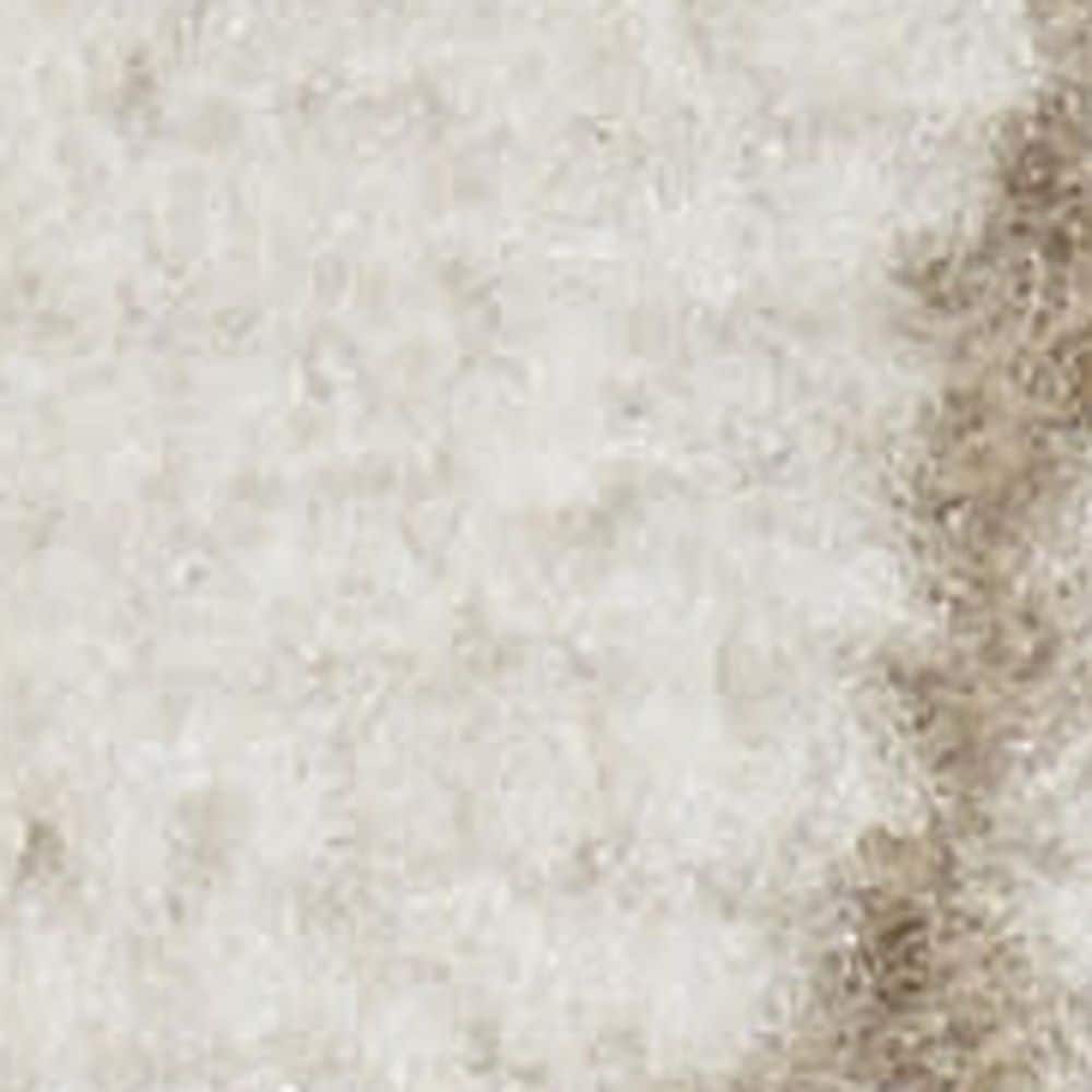 2 ft. x 8 ft. White Floral Washable Area Rug