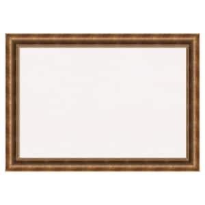 Manhattan Bronze Wood White Corkboard 41 in. x 29 in. Bulletin Board Memo Board