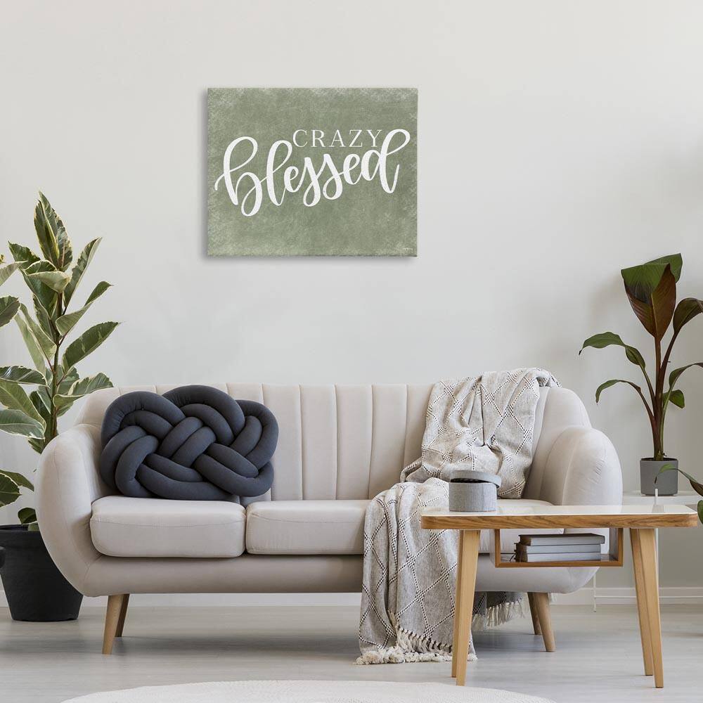 Crazy Blessed on Green by Imperfect Dust Unframed Typography Graphic Art Print 24 in. x 30 in. price history on PriceWatchPro
