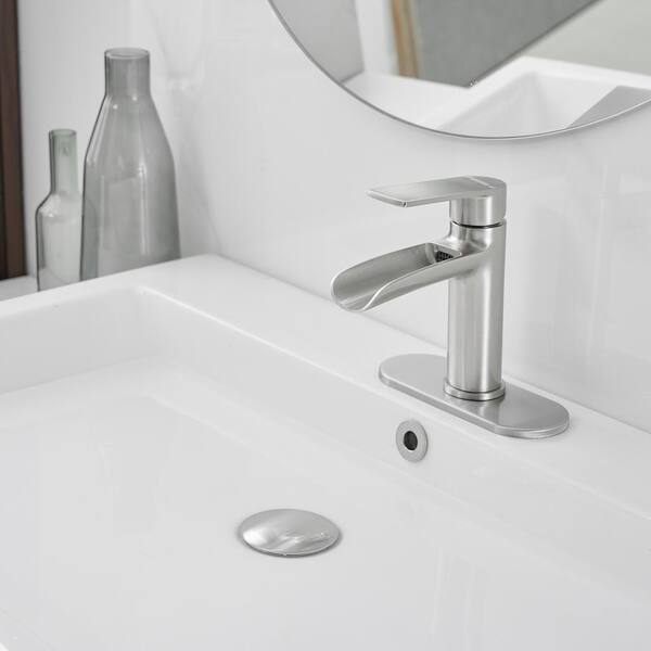 専用ページ10 BWE Single Hole Single-Handle Bathroom Faucet in Brushed Nickel A